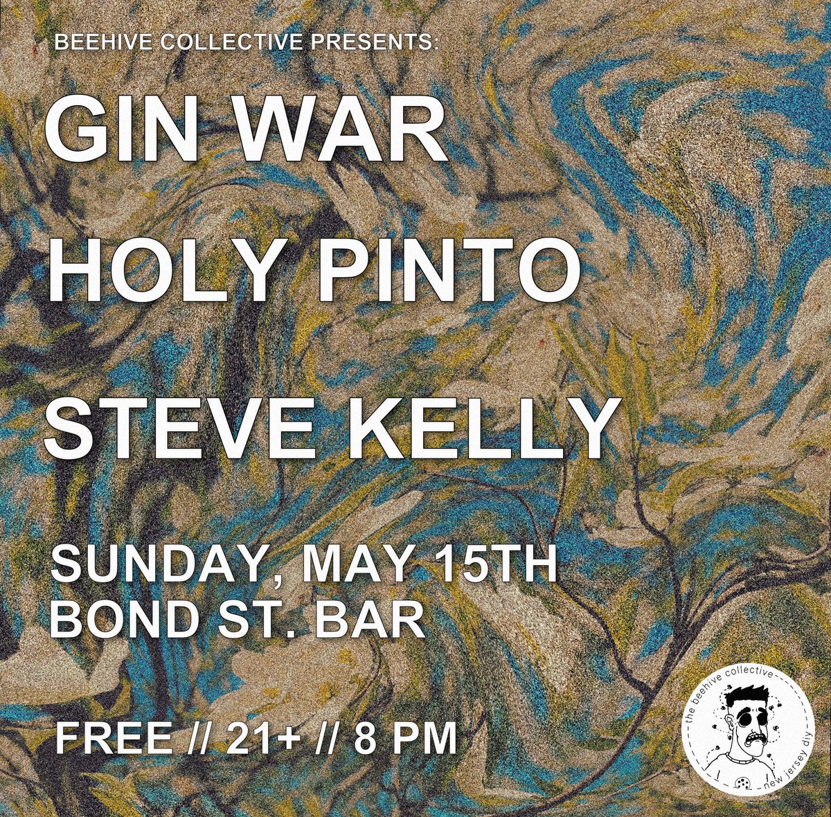 we’ve got <a href="/HolyPinto/">holy pinto</a> back in NJ on 5/15 with <a href="/gin_war/">GIN WAR</a> + @akahogjoshua 
BUZZ BUZZ BABY 🐝