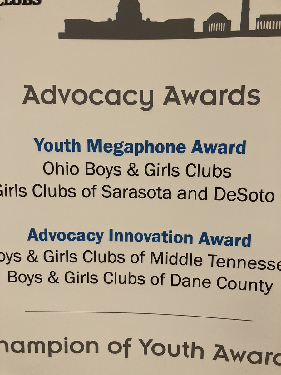 Congrats to all the Boys &amp; Girls Clubs across the great state of Ohio for being collectively recognized with <a href="/BGCA_Clubs/">Boys & Girls Clubs of America</a> Youth Megaphone Award. Keep elevating youth voices!

<a href="/BGCCentralOhio/">Boys & Girls Clubs of Central Ohio</a> 
@BGCOhio 
#GreatFuturesStartHere
#YouthVoice