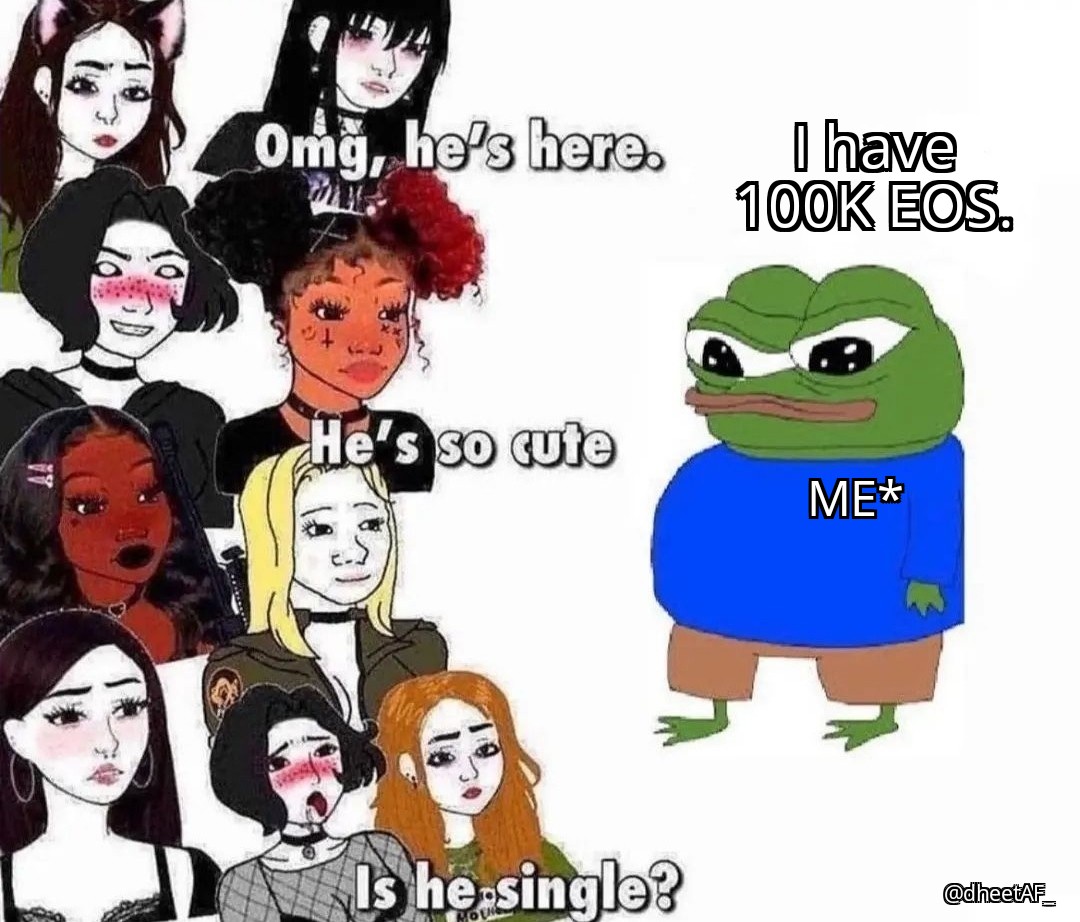 Eos_Memez's tweet photo. This is how everyone will see you by holding #EOS in your portfolio.
.
.
.
#cryptolife #cryptos #eoscrypto #eosmemez #cryptomeme #cryptocurrency https://t.co/vMxKb9eIhZ