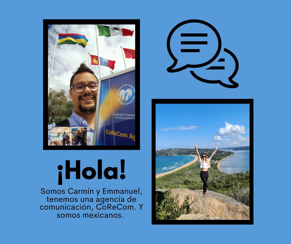 AusEmbMex's tweet photo. Conozcan a Carmín y Emmanuel 👋, ellos tienen una agencia de comunicación 💬 y son mexicanos 🇲🇽 en Australia.
#MexicanosEnOz
@CoReComAgency 
https://t.co/ANRrSXr5n1 https://t.co/UBYcKdix2A
