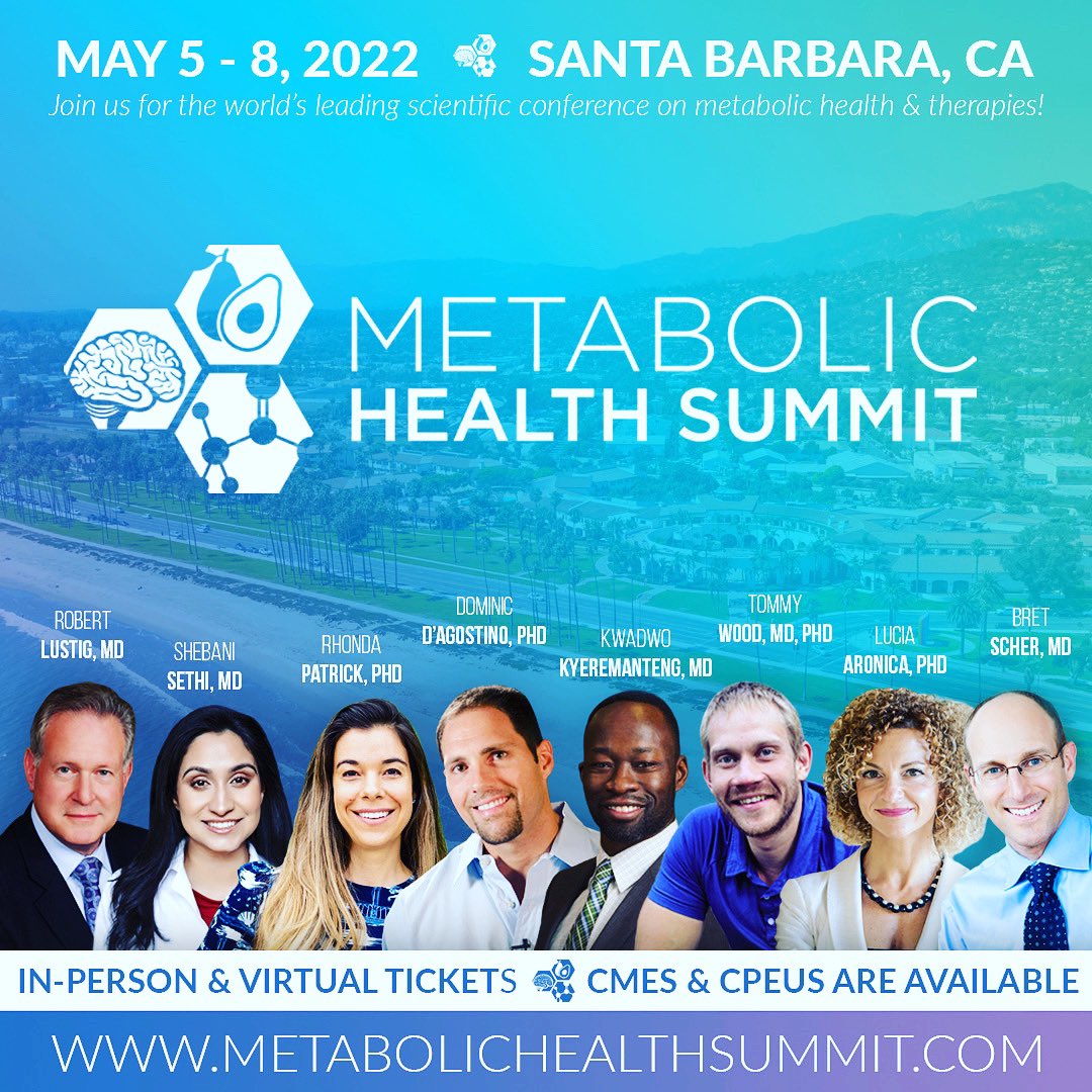 Kicking off now!! Come meet KEHO  and this cas! Get your tix and see you at Booth 27 Metabolic Health Summit   🏔 Santa Barbara AND Virtual!!
Best of the best:
- <a href="/RobertLustigMD/">Robert Lustig MD</a> 
- <a href="/ShebaniMD/">Shebani Sethi, MD</a>  
- <a href="/foundmyfitness/">Dr. Rhonda Patrick</a> 
- <a href="/DominicDAgosti2/">Dominic D'Agostino</a> 
- <a href="/drnashawinters/">Dr. Nasha Winters</a> 
- <a href="/bschermd/">Bret Scher, MD</a> 
-<a href="/LuciaAronica/">Dr Lucia</a>