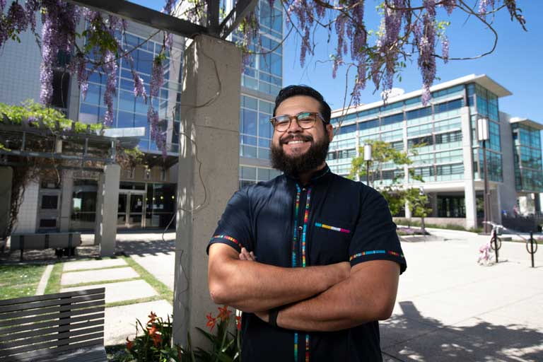 Celebrating #IamUCI grads who are the leaders of tomorrow. Alejandro Aviña-Cadena, <a href="/UCIPublicHealth/">Wen Public Health</a> MD, MPH, used his public health training to create a curriculum on the social determinants of public health for the School of Medicine - bit.ly/3MSkx5j