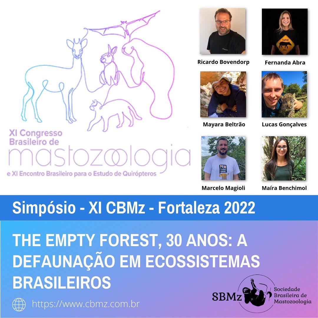 Bovendorp_RS's tweet photo. Check this out! Proud to contribute with this amazing symposium at the Brazilian Congress of Mastozoology . Celebrating the 30 years of empty forest. @RedfordKent #emptyforest @fernanda_abra @BenchimolMaira @MarceloMagioli Lucas gonçalves, and Mayra Beltrão #biodiversity #mammals https://t.co/0UKgPSNeVV