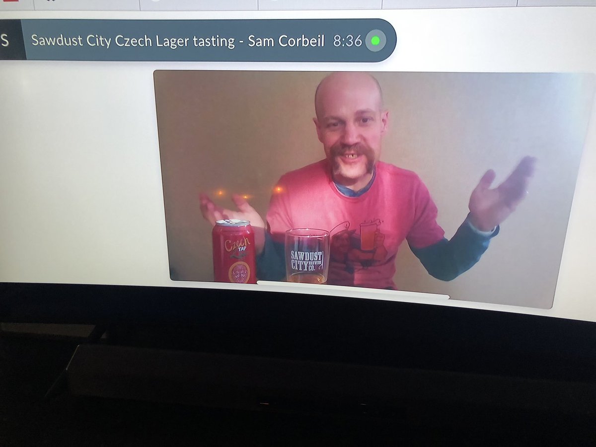 BrewBoss2's tweet photo. Czech Lager Tasting Night virtually @sawdustcitybeer with @BreweryBill   Bring it on, Sam! https://t.co/jLuhE9RDQz
