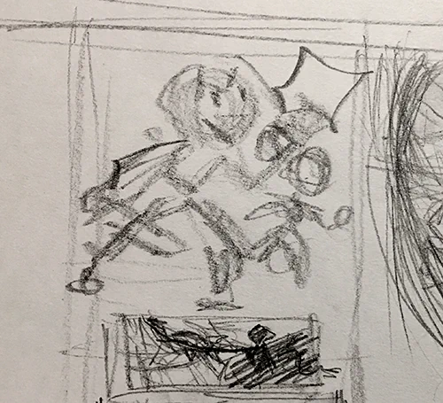Olde sketch vs final 