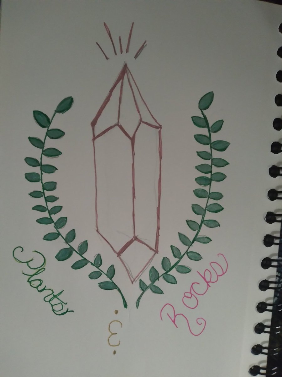 knotty_witch's tweet photo. Did a doodle. It was fun 🌱💖 I love plants and rocks (ya know in case that wasn't clear) https://t.co/6o6FHf6m26