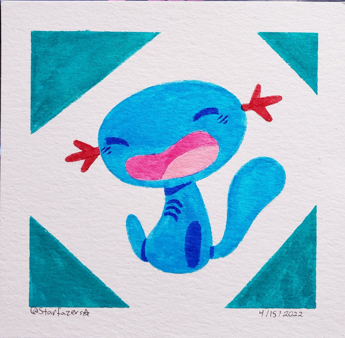 Starfazers's tweet photo. A lil woop of a guy!
#wooper #woop #pokemon #pokemonwooper #wooperpokémon #woopwoop #watercolor https://t.co/GptsVp74tS