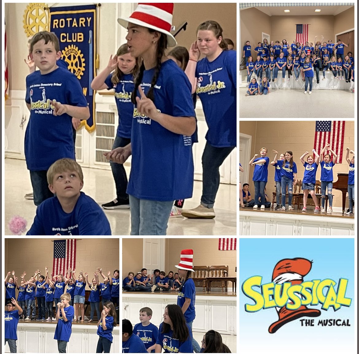 Sharper70bc's tweet photo. Amazing preview of @njejaguars performance of Seussical The Musical at today’s Rotary meeting! Blown away by their talent and energy! Thank you @JeannieLondonBC and Mrs Lucas for bringing them today! Check out their website for ticket information. #FullSTEAMaheadBC https://t.co/94yutuZAIe