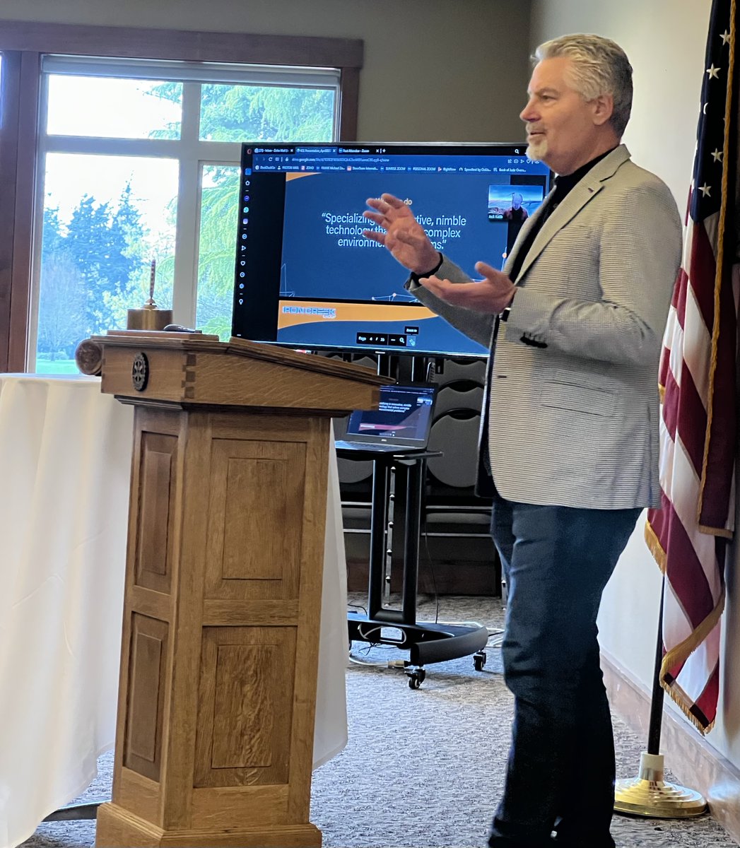 IronCreekGroup's tweet photo. Ken spent the morning discussing the capabilities of Iron Creek's environmental remediation technology at Sunrise Rotary in Bellingham WA. 
#ironcreekgroup #evironmentalremediation #soilremediation https://t.co/6FYUZvhiHl