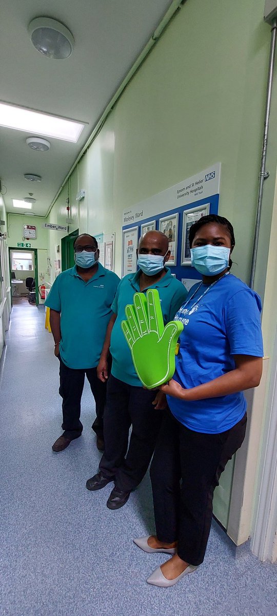 Shazzanja's tweet photo. Thank you Molesey Community Hospital staff for your involvement in raising glove awareness #GAW22  and @worldhandhygiene22 https://t.co/FAQQTiuFzf