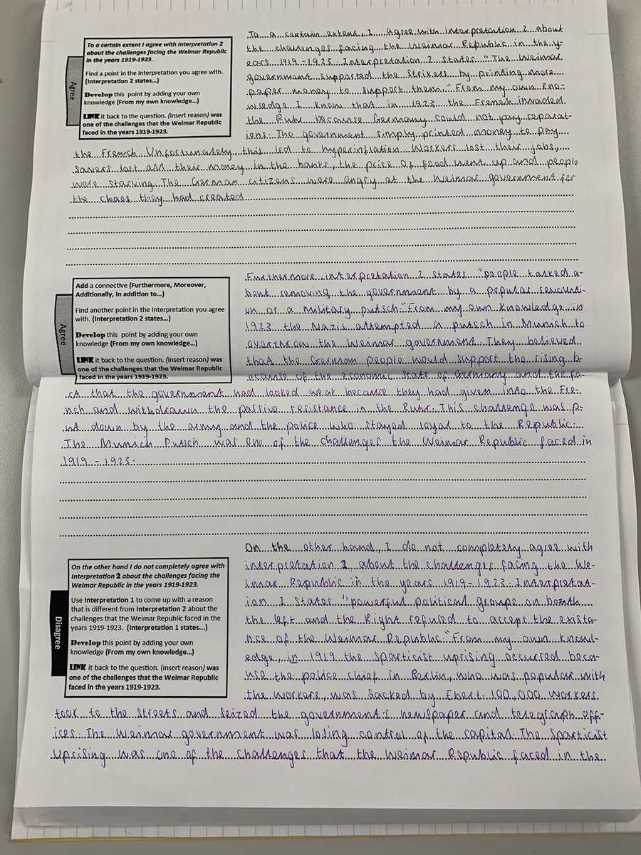 worcesterjonny's tweet photo. I use these sheets to help my students with the 16 mark question on the Germany paper. The first gets the pupils to focus on the interpretations, and the second helps the pupils structure their answer. If you’d like a copy, please click on the link https://t.co/J9lyywD7ux 👍 https://t.co/AzXwghaCzA