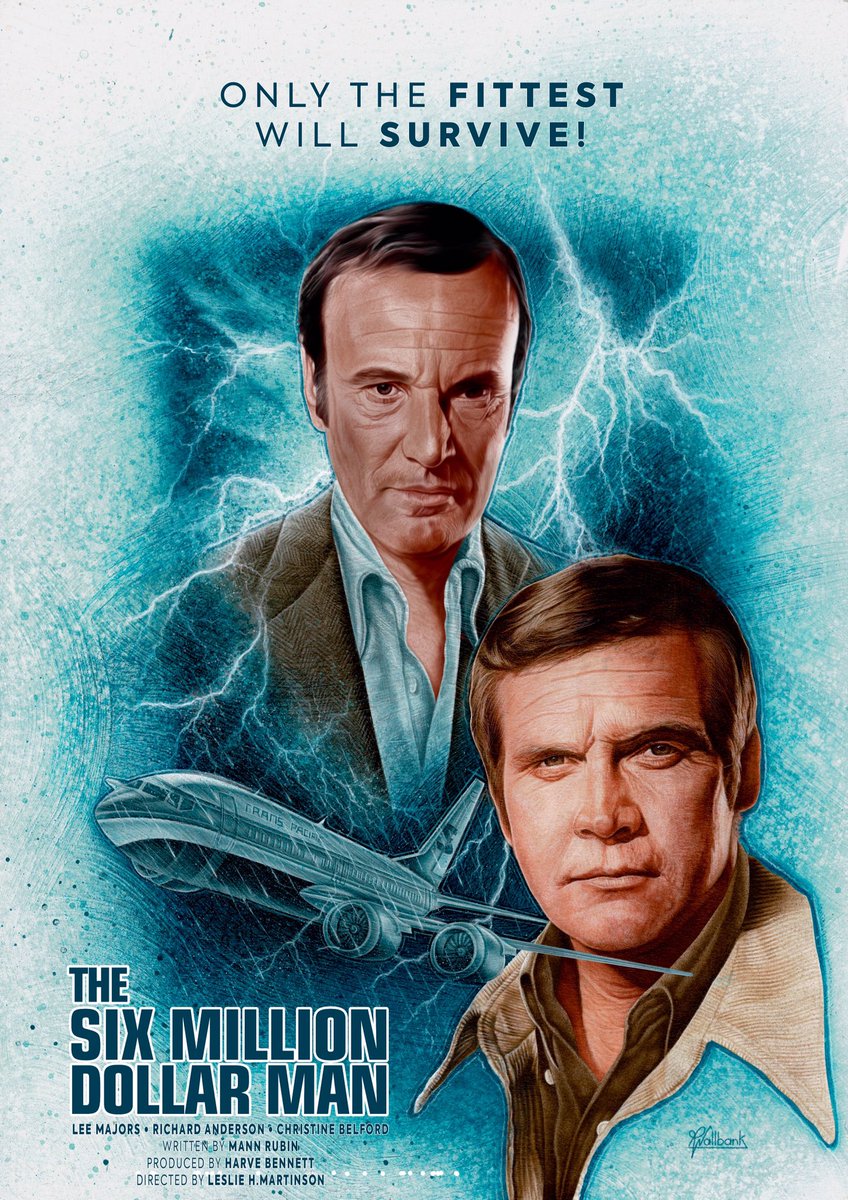 PeteWallbank's tweet photo. He’s the man! - The Six Million Dollar Man!
New book art for this much loved and remembered series #thesixmilliondollarman #thebionicman #leemajors #bionics 
@faith_majors @OSI_Files and bionic expert @HerbieJPilato together with @Bionic_Tweets
The survival of the fittest! https://t.co/AE8C16gNQH