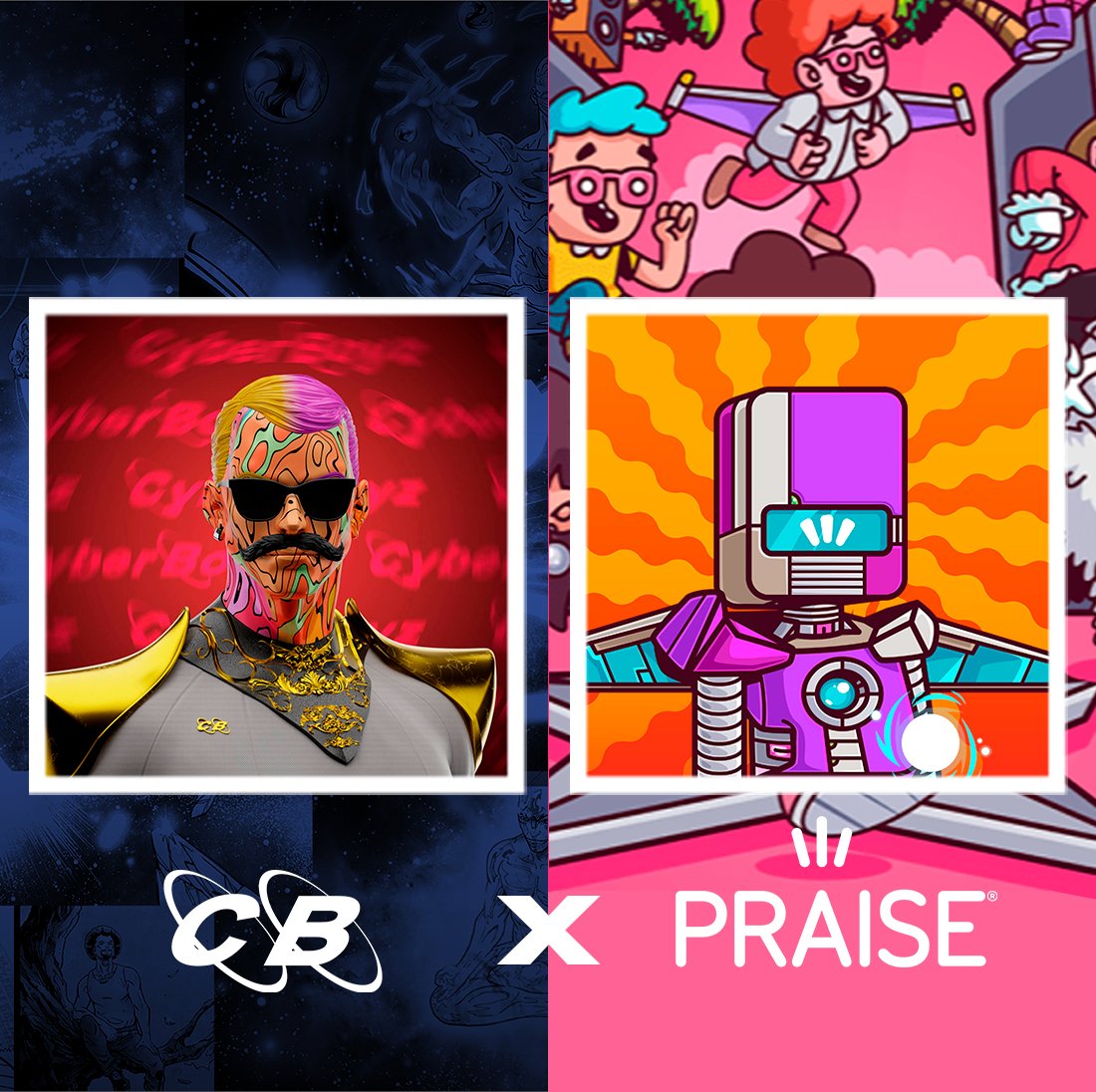 ✨ CyberBoyz 3000 X Praise Pals ❤️ 

🎁 3x Praise Pals NFT (0.05 Eth each)
🎁 10x CyberBoyz 3000 WL Spots

1️⃣ Must Follow <a href="/CyberBoyz3000/">CYBERBOYZ 3000</a> &amp; <a href="/praise_pals/">Praise Pals</a>
2️⃣ Like, Retweet, and Tag 3 friends
3️⃣ Enter their discords (We will check)

Winners in 48hrs🎉

#NFTGiveaway #Ethereum #NFT