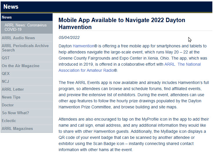 HamRadioOutlet's tweet photo. Hamvention - Yes, there's an app for that! 
The ARRL has released an app to help guide you around the Dayton Hamvention. https://t.co/DDd5UVwuGy
https://t.co/uAjxJmV5N8 https://t.co/TD3pmPYkBH
