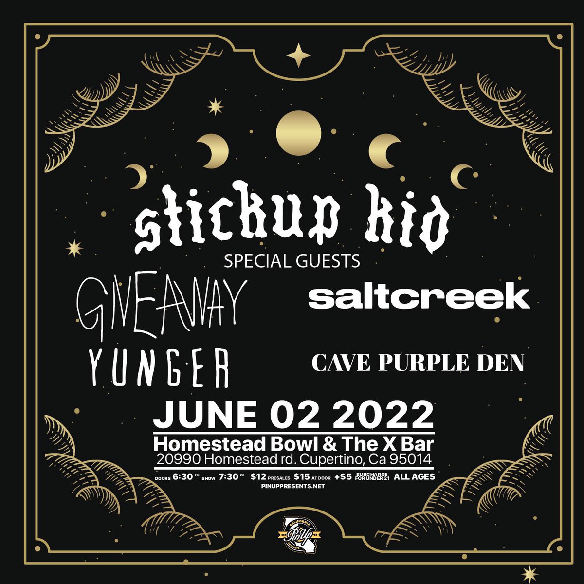 YUNGERBAND's tweet photo. When they asked us to be a part of this show, they told us a pre-req to be on was that we had to rip. So come see us rip this gig with a bunch of homies. https://t.co/Nq1ZJxHKEO