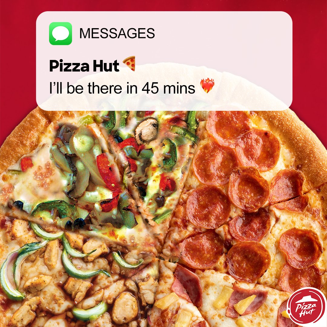 PizzaHutJm's tweet photo. Quick update! 😉
#Amazing4 #PizzaHutJa #BestOfBoth #PizzaHutJamaica #Hungry #TheHut #PizzaMe #ForTheLoveofPizza #DeliciouslyFantastic https://t.co/tCQF4bV1ah