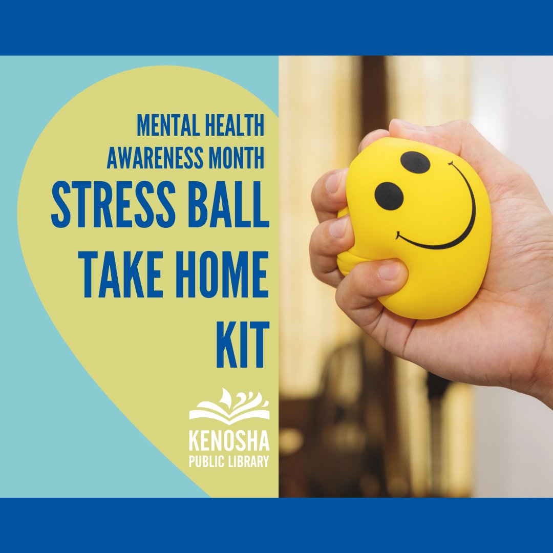 mykpl's tweet photo. Take a few moments out of your day to create your own stress ball with this simple kit. Kits include everything you need to make 1 stress ball. Visit any KPL location to pick up a kit, first come, first served. Available May 1st -31st. #myKPL #mentalhealthawareness https://t.co/zqngHrJMPb