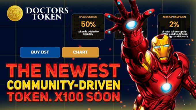 Jeonjunameszc28's tweet photo. @foundation DoctorS token (DST) is decentralized-platform project created by fan of Marvel. This is an opportunity not to missed because people worldwide have self-controlled right to their money flow
#DSTToken #DoctorSToken #DST    #DoctorS #BSC #Binance  #RACA  #Marvel #marvelcomics $DST https://t.co/2y62lJDQ0h