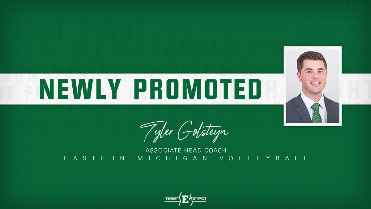𝐓𝐲𝐥𝐞𝐫 𝐆𝐨𝐥𝐬𝐭𝐞𝐲𝐧 𝐄𝐥𝐞𝐯𝐚𝐭𝐞𝐝 𝐭𝐨 𝐀𝐬𝐬𝐨𝐜𝐢𝐚𝐭𝐞 𝐇𝐞𝐚𝐝 𝐕𝐨𝐥𝐥𝐞𝐲𝐛𝐚𝐥𝐥 𝐂𝐨𝐚𝐜𝐡

📰bit.ly/3w0bKYc

#EMUEagles