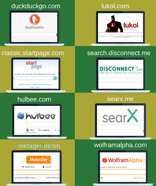Buscadores que respetan la privacidad de sus usuarios bit.ly/3yhYnFR