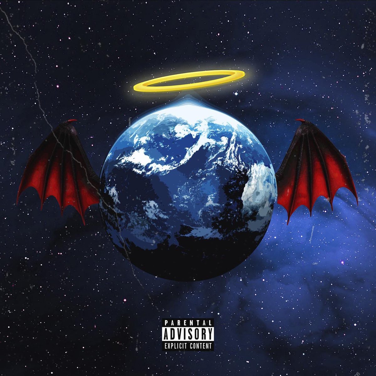 gr3atfulred's tweet photo. Cosey’s World 🌎🦇👼 | Cover art I made for Stockton artist @lildaddex and his first single from his 2020 album Cosey’s World. He wanted to incorporate a world with demon wings and a halo. Check out the project, it’s worth the listen. 🎒Which is your favorite? 🤔 #photoshop https://t.co/iMbMjjc5hm
