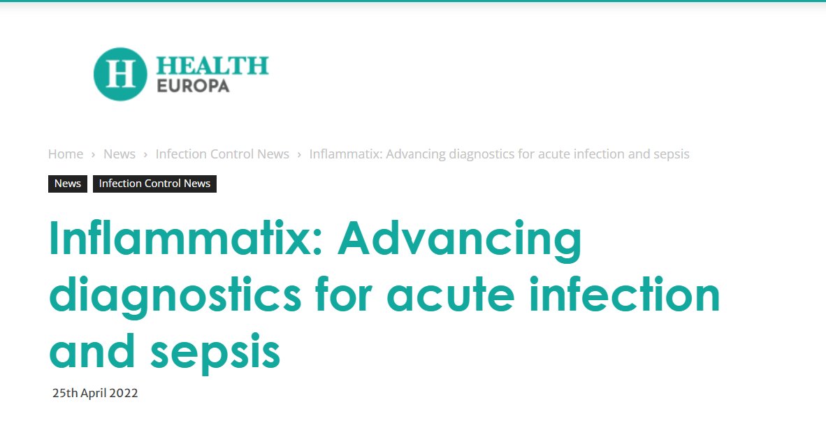 Inflammatix_Inc's tweet photo. In a recent @HealthEuropa article, we discuss the unmet needs associated with the diagnosis of acute infection and sepsis and how new diagnostic tests developed for use in emergency settings are on the horizon. #Sepsis #PointofCareDiagnostics https://t.co/wxsF25Tebu https://t.co/UijeMZmtrH