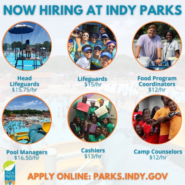 TeamAnnee's tweet image. Some wonderful summer job opportunities with our @IndyParksandRec team, you won’t want to miss out on! Let’s pack the parks this summer!