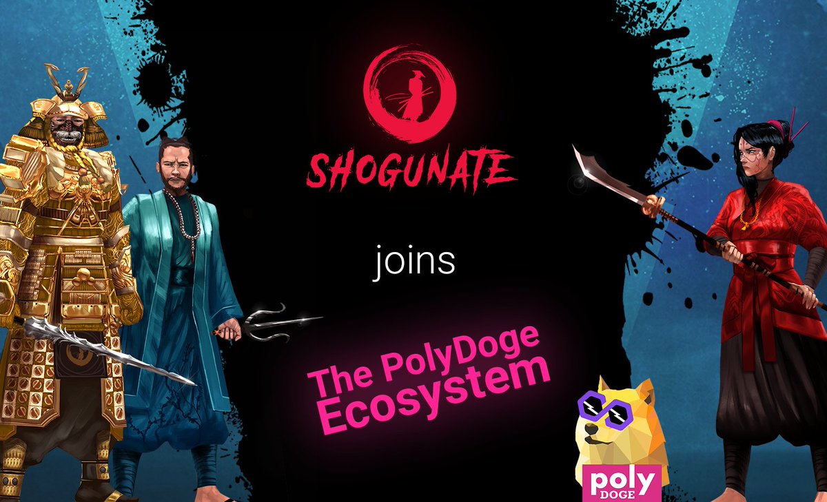 PolyDoge's tweet photo. PolyDoge 🐶🚀 Fam! 

Another important and amazing update today 😄

The @shogunate_nft project &amp; team are joining the #PolyDoge ecosystem 😍

Celebration Giveaway 🍾 

✅Enter:
🎎Follow @PolyDoge &amp; @shogunate_nft 
🔥Like, RT &amp; Tag 3 Friends 
🦾 Join: https://t.co/WGEWfoN9dI https://t.co/a7qYH0FPsr
