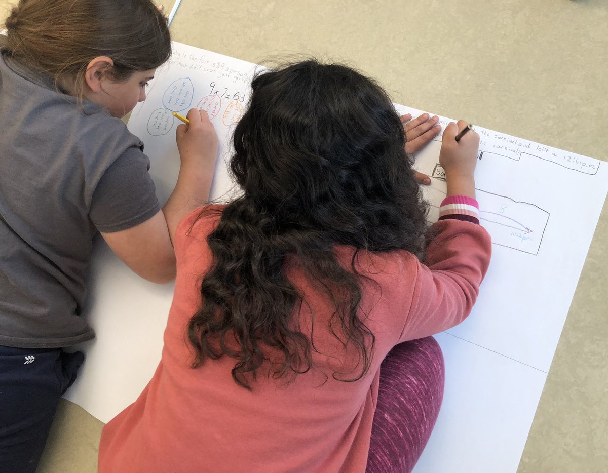dahazel77's tweet image. What do 3rd graders want to do after Math MCAS? When it’s an @IllustrateMath lesson about that day at the fair, more math! They were so excited to solve and show off their strategies by making posters.