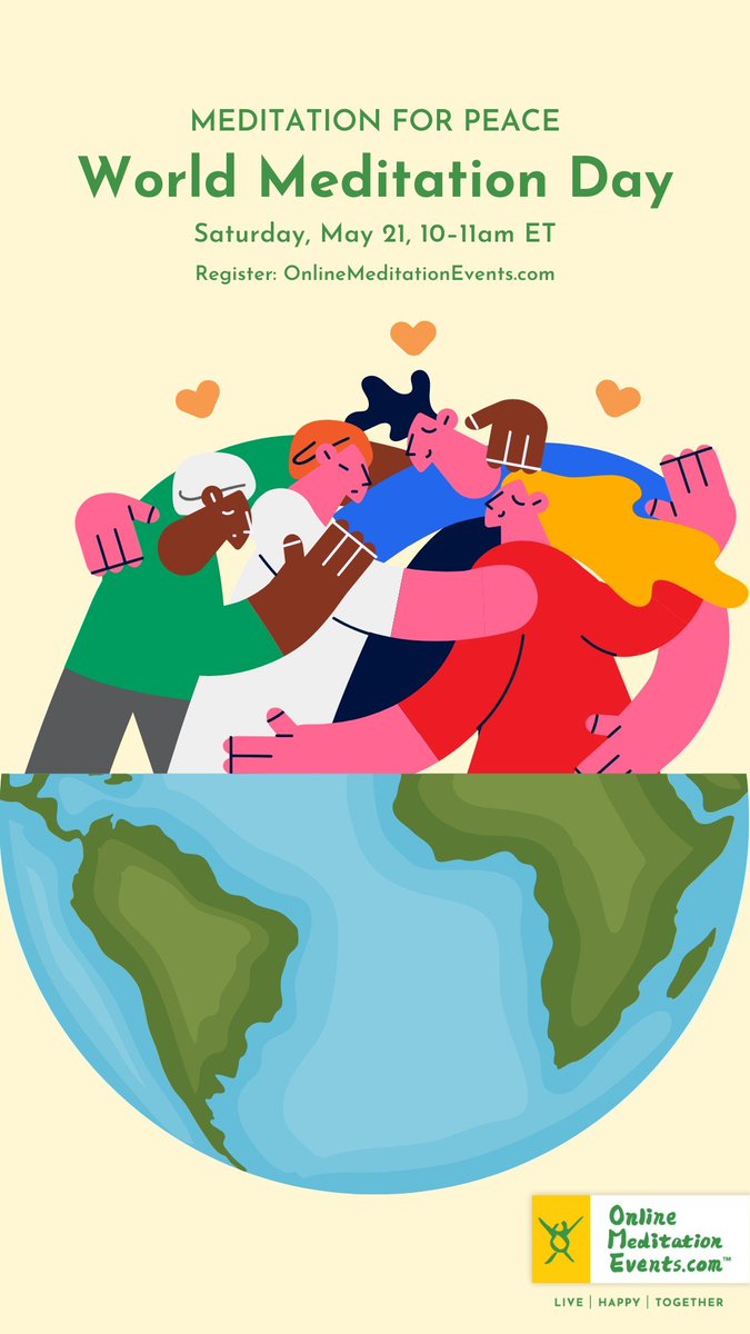 World Meditation Day Event (5/21/22 Saturday at 10 AM ET) #Meditation #WorldMeditationDay #OnlineMeditationEvent
shoutout.wix.com/so/7cO25Ptkz?l…