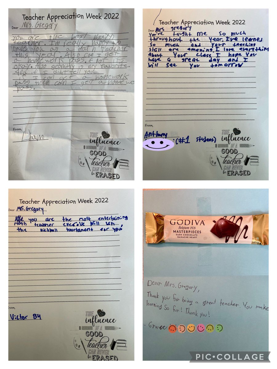 MathyKathy2014's tweet photo. Feeling the love from Ss during Teacher Appreciation Week π #180wayslionslead #MTPSpride #Grade6Math @thorne_ms @MrsSmithTMS https://t.co/QjO8FGvzvA