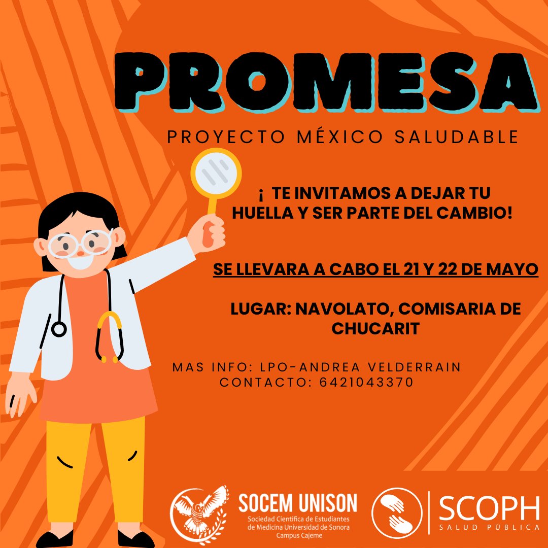 SOCEMUNISON's tweet photo. ¡Promesa coming soon! 
📌 Link de registro: https://t.co/pa08SehOjZ

#WeAreSOCEMFamily #saludpública #SCOPH #SOCEMUNISON https://t.co/yZXXdOmxG6