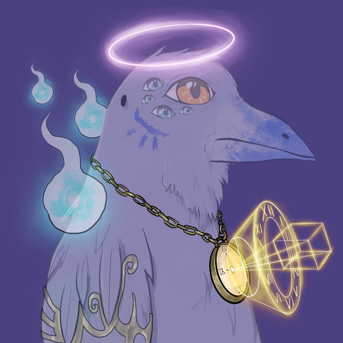 crow with knife tweet media