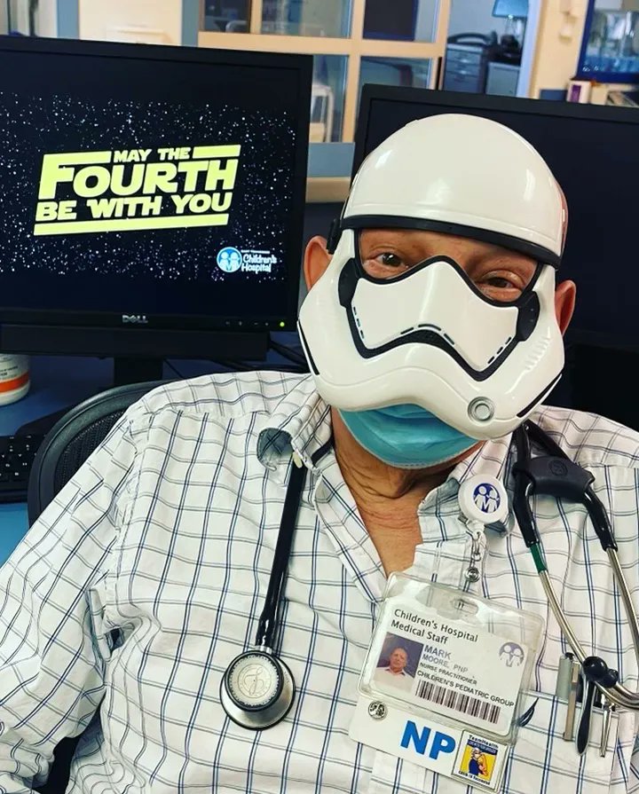 dollychildrens's tweet photo. Not Long Ago in A PICU Not Too Far Away.... a "May the Fourth Be With You" celebration took place yesterday at East Tennessee Children's Hospital. I have a bad feeling about this... #MayTheFourthBeWithYou #RatherKissAWookiee #YubNub #ForLuck #ILoveYouIKnow https://t.co/Z6IzDZSzYW