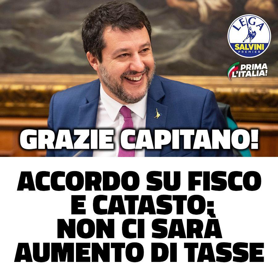 FabrizioRicca's tweet photo. GRAZIE alla @LegaSalvini e a @matteosalvinimi NON CI SARANNO AUMENTI DI TASSE.
AVANTI TUTTA LEGA!
#stoptasse #lega #grazie https://t.co/xbioTNWpUp