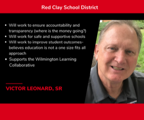 Do you live in Red Clay?! Make a plan to vote Vic Leonard on May 10th. Polls are open 7am-8pm.