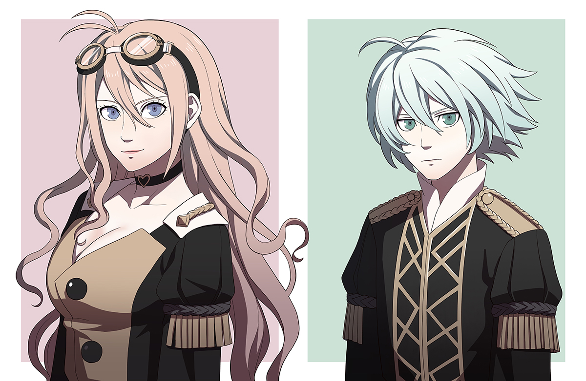 入間美兎 ,キーボ 「V3 characters in FE3H style! 
#danganron」|Cheer 🐶🌸 @zinesのイラスト