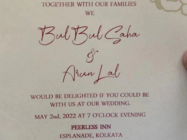 artists4society's tweet photo. EX.INDIAN CRICKETER TIED KNOT WITH GIRL FRIEND:
#FormerIndianCricketer #Arunlal aged 67 as of 2022, tied the knot with his long-term #girlfriend aged 38 #BulBulSaha.#ArunLalWedding was solemnized with the blessing of his first wife Reena on May 2 at the #PeerlessInn in #Kolkata. https://t.co/Ipkxn4T2HA