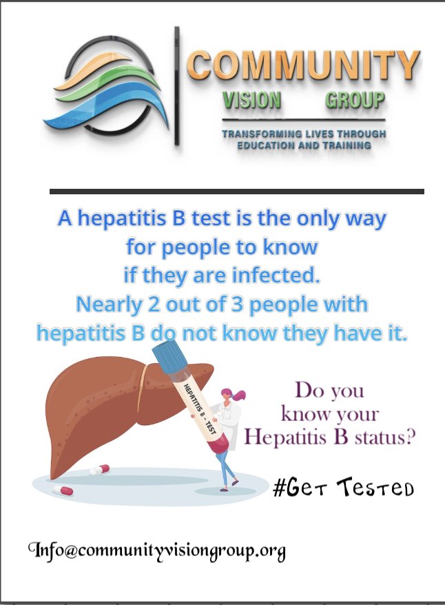Jordyyyy_237's tweet photo. Knowing your #Hepatitis B status is an important part of #Findingthemissingmillions.
Do you know your Hepatitis B status?
#GeTested #GetVaccinated #JustBloud @comvisiongroup @NO_hep @EuropeLiver @HepBFoundation @AfricaAhi @Hep_Alliance https://t.co/LORTjiKeuX