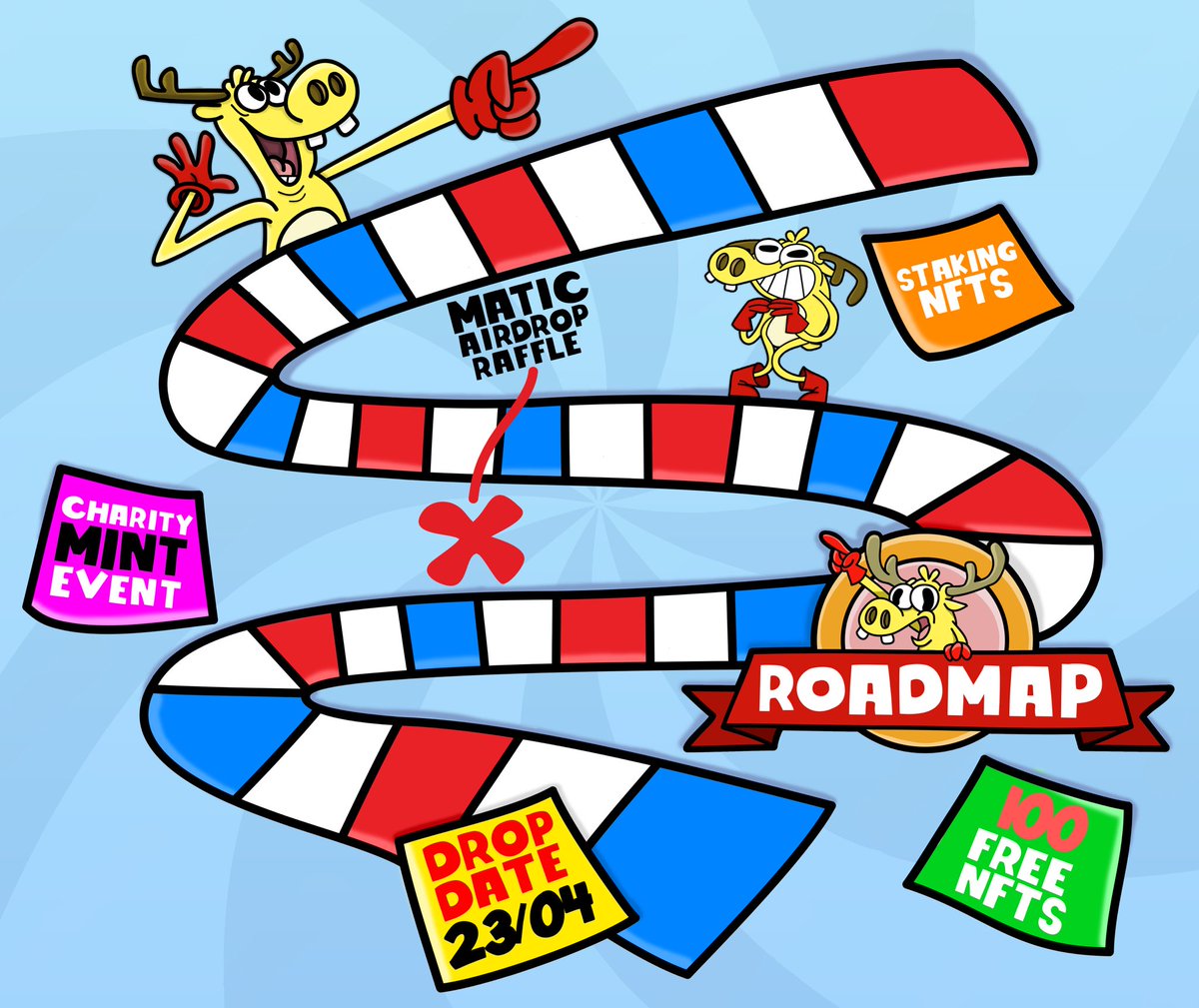If you have not seen the #roadmap yet, here it is!

Stick with The Dumbest Moose that you ever seen on the #polygon blockchain. 

#NFTs #nftdrop #NFT #NFTCommmunity