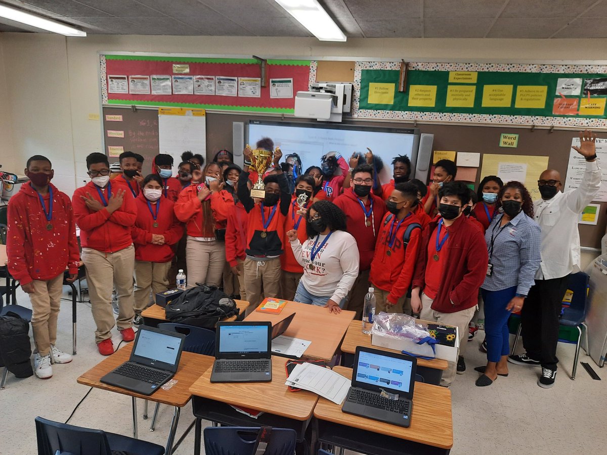tmarshallms's tweet photo. TMMS 2022 Champions of the 8th Grade Math PGCPS Competition https://t.co/2w5Hla1UmB