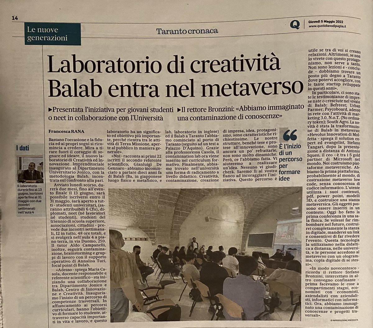 AnnalisaTuri's tweet image. Ma quante ne combiniamo, @Giangidegennaro?😅
@balab_bari ❤️ #Taranto