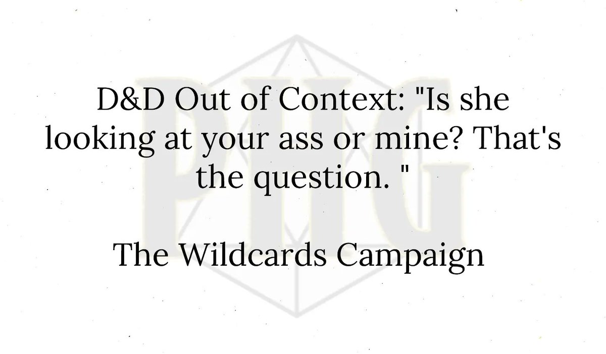 PlayerHaterLLC's tweet photo. #DnDoutofcontext #thewildcards #welcometothetablephg #dnd #dungeonsanddragons5e #dungeonsanddragons #tabletoproleplaying #tabletoproleplayinggames https://t.co/cg6axhAkpI