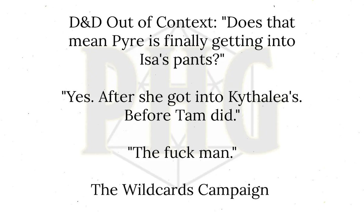 PlayerHaterLLC's tweet photo. #DnDoutofcontext #thewildcards #welcometothetablephg #dnd #dungeonsanddragons5e #dungeonsanddragons #tabletoproleplaying #tabletoproleplayinggames https://t.co/cg6axhAkpI