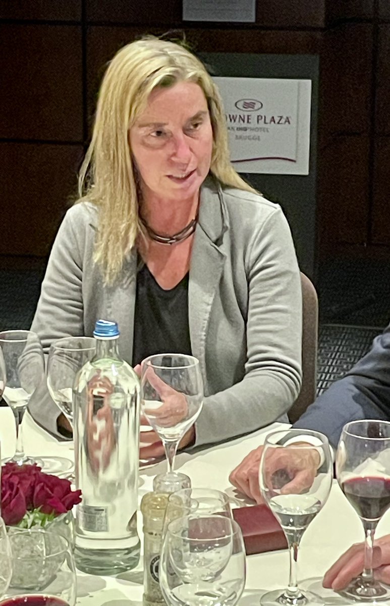 A3Wi's tweet photo. @dehanze dinner with and keynote of Federica Mogherini @FedericaMog rector of @collegeofeurope https://t.co/EzrcZ0aFll
