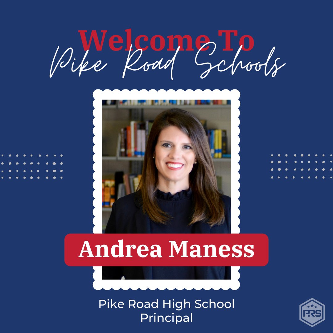 PikeRoadSchools's tweet photo. PRS is excited to welcome Ms. Andrea Maness as the new Pike Road High School Principal! We look forward to her leadership and can't wait to see the great things to come for PRHS. #PikeRoadWay #WelcometoPikeRoad https://t.co/zNoztyRwlY