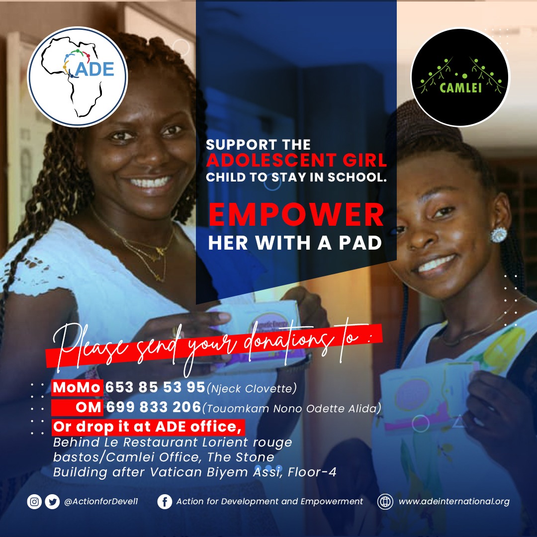 2015_alida's tweet photo. The day is coming and we still need your contribution please. "One pad, One smile, giving girls a bright future"
#TimetoAction
#MHM
#UNICEF
#ONUFEMME
#PLANCAMEROUN https://t.co/kB7jVdU5xc