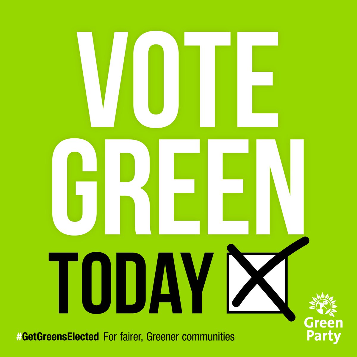 The polls are still open for another 1.5 hours!
#VoteGreen
#GetGreensElected