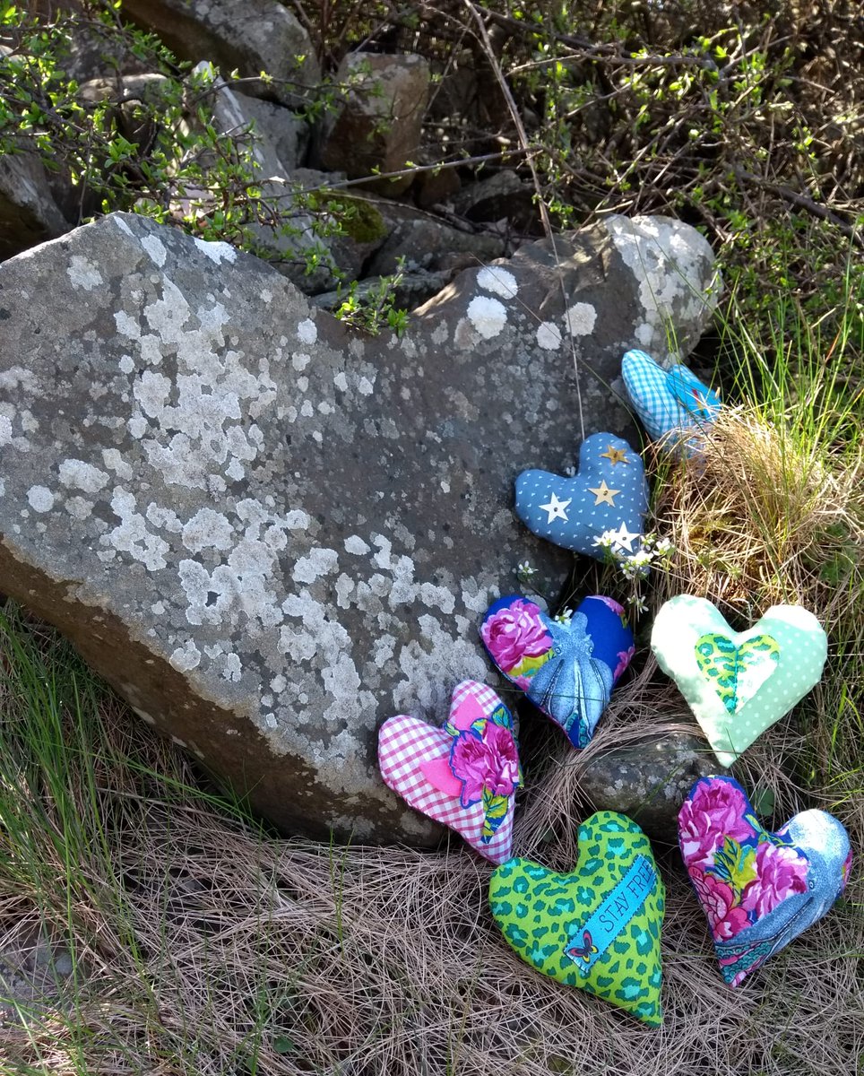 Today we've relieved a delivery of these hearts from a crafter in Yorkshire. Thank you Janet we love them #yarnbombing #furnesspride2022