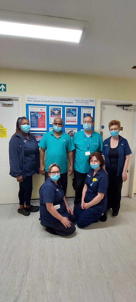 Shazzanja's tweet photo. With the amazing team at New Epsom and Ewell Community Hospital, promoting the appropriate use of gloves #GAW22 and celebrating whilst promoting hand hygiene on World Hand Hygiene Day #Handhygieneday2022 https://t.co/F5fgcnoq3p